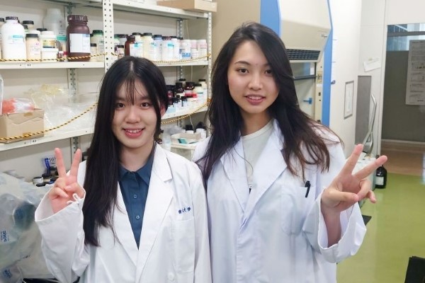 香港大学の留学生が研究室で研修します1